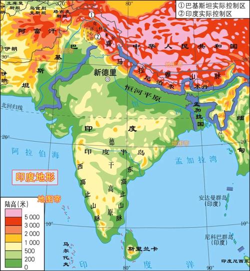喜马拉雅山地图位置的相关图片
